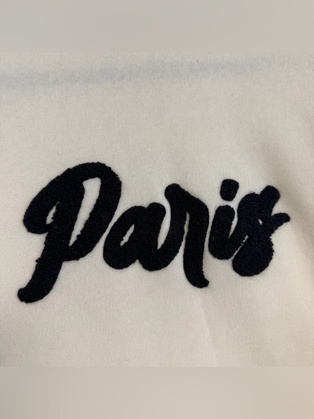 Paris Script Cream Sweatshirt - Picture 2 of 3
